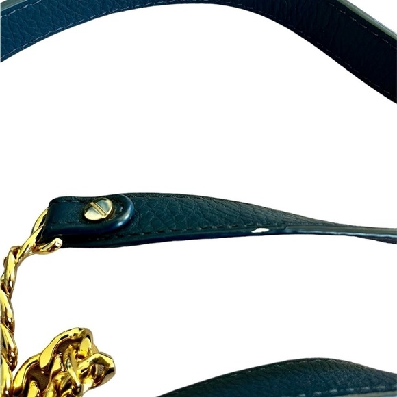 Michael Kors Jet Set Leather Shoulder Bag Navy Blue - Picture 5 of 9